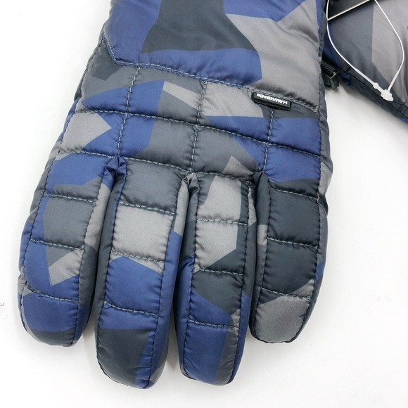 SOLD-Hawke + Co Camo Gloves Blue Fractal Field Sz S / M Men's - Picture 2 of 7